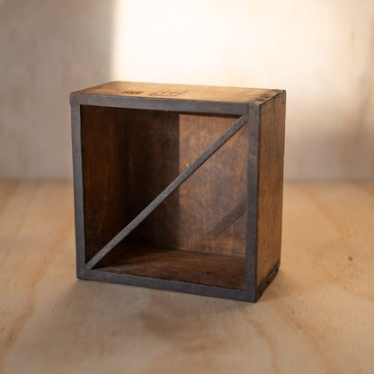 Antique Japanese Wood and Iron bound Masu Box Rice Measure