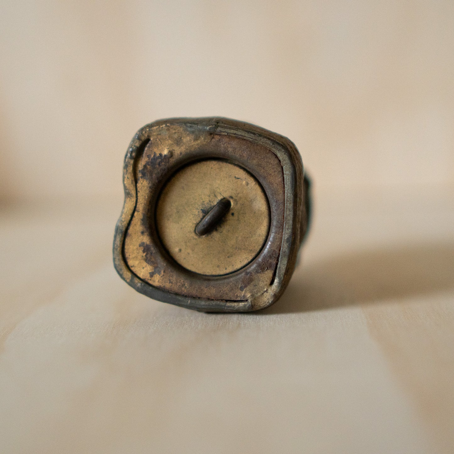 Vintage Taisho period Metal Ebisu money box with old coins
