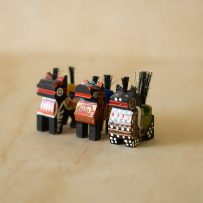 Vintage Japanese miniature Set of Miharu Goma Folk Horses