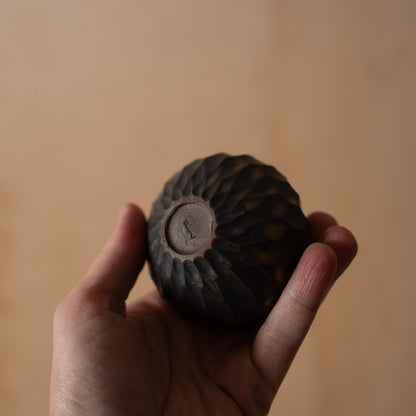 Japanese Ceramicist Mizuyo Yamashita - Dark Metallic Vase