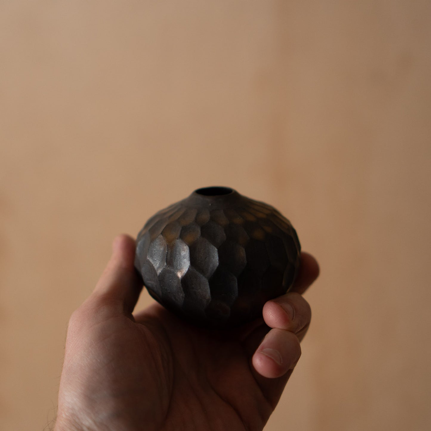 Japanese Ceramicist Mizuyo Yamashita - Dark Metallic Vase