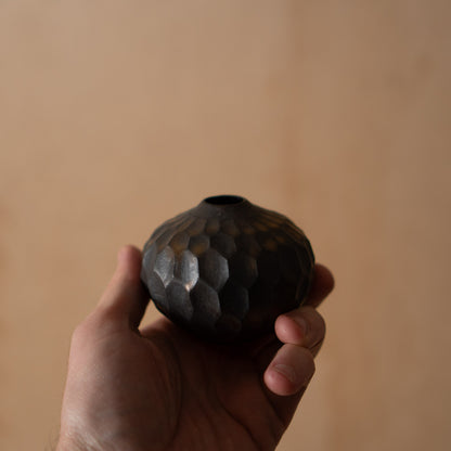 Japanese Ceramicist Mizuyo Yamashita - Dark Metallic Vase