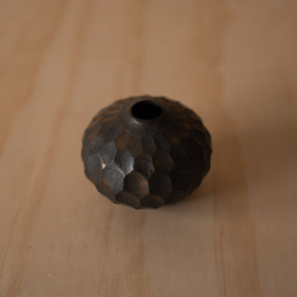 Japanese Ceramicist Mizuyo Yamashita - Dark Metallic Vase