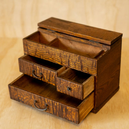 Vintage Japanese Sugi Wood Haribako sewing box