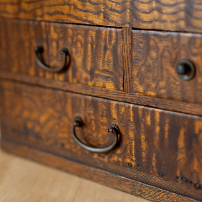 Vintage Japanese Sugi Wood Haribako sewing box