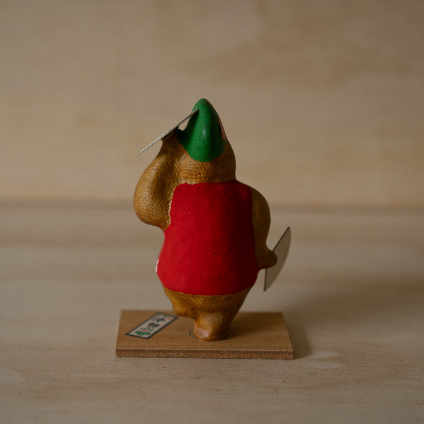 Vintage Japanese Folk Art Paper Mache Dancing Monkey - Fuku Saru