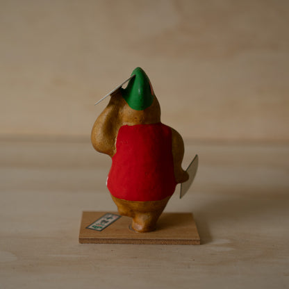 Vintage Japanese Folk Art Paper Mache Dancing Monkey - Fuku Saru