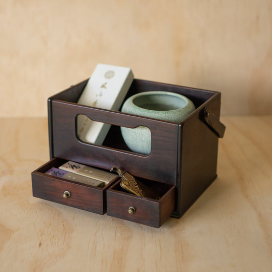 Fine Japanese Rosewood Tabako-bon - Incense box