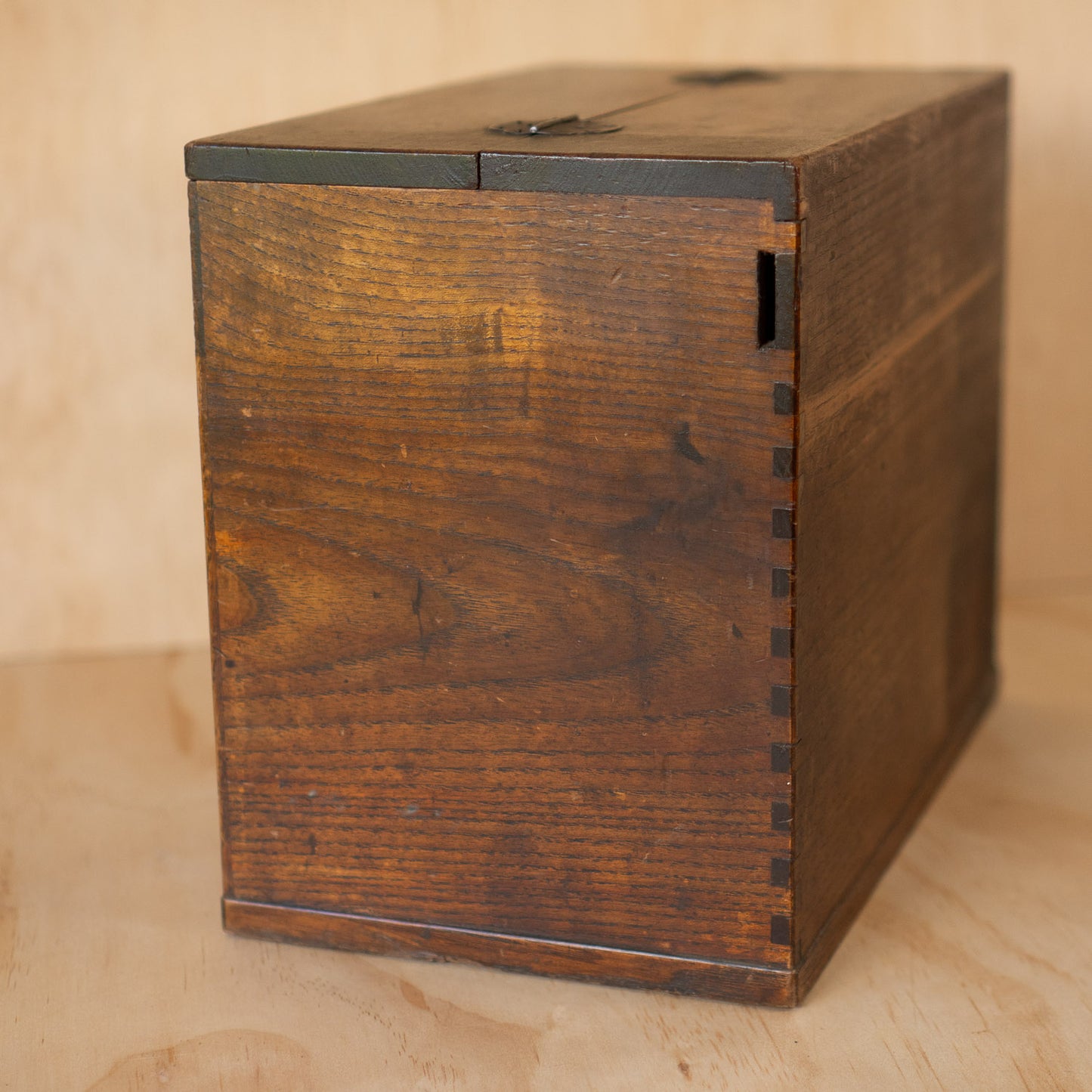Vintage Japanese Sugi Wood Haribako sewing box