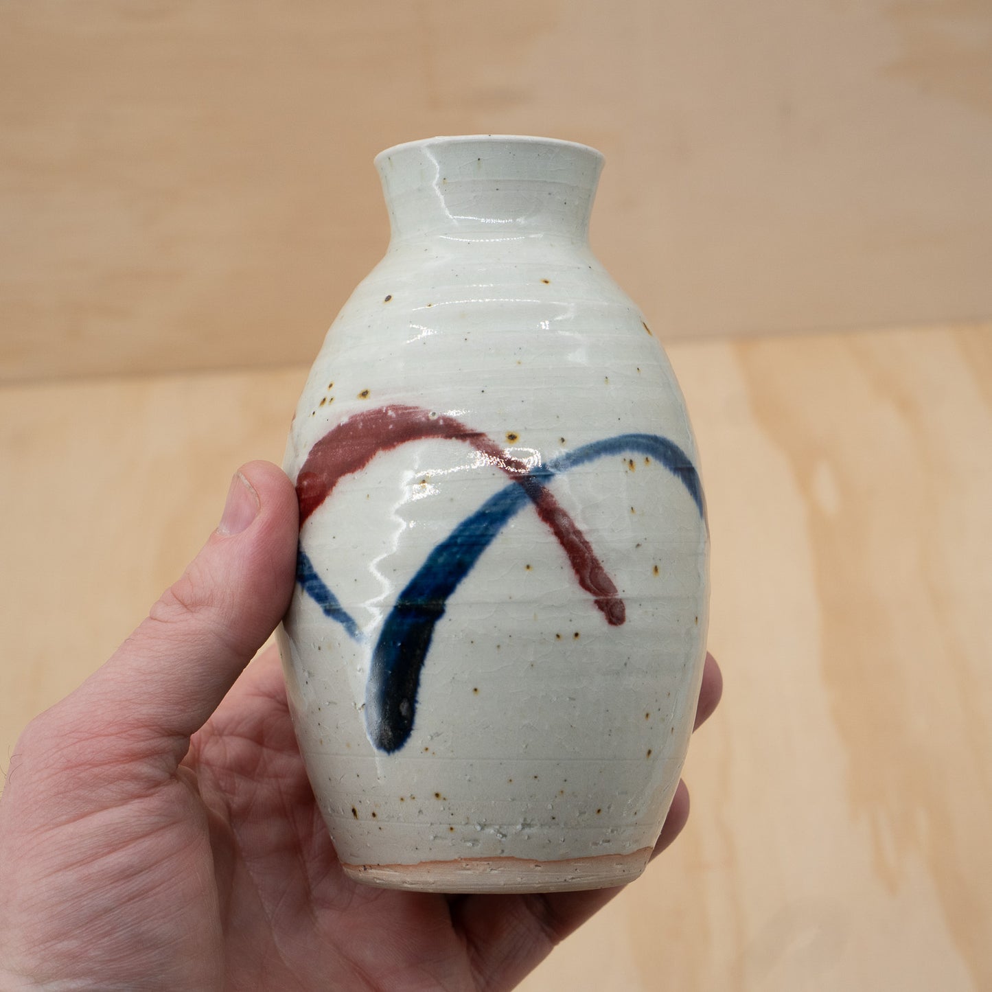 Japanese Ceramic Shigaraki Sake Bottle or Vase - Shimakichi Pottery Studio