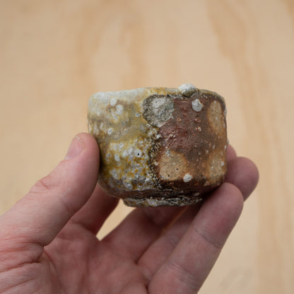 Vintage Japanese Ceramic Guinomi Sake Cup - Shigaraki