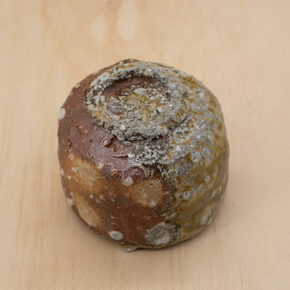 Vintage Japanese Ceramic Guinomi Sake Cup - Shigaraki