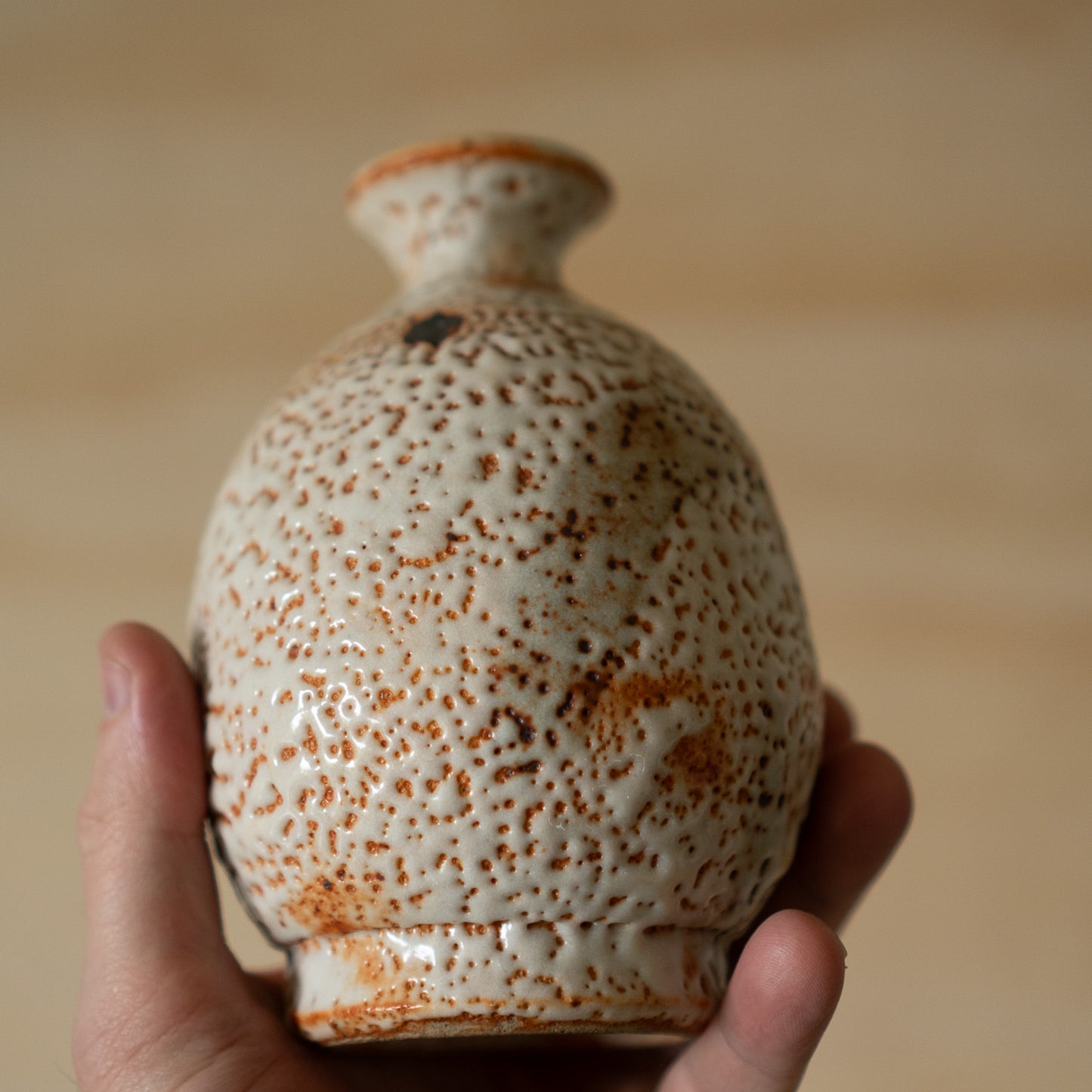 Vintage Japanese Shino Ceramic Vase