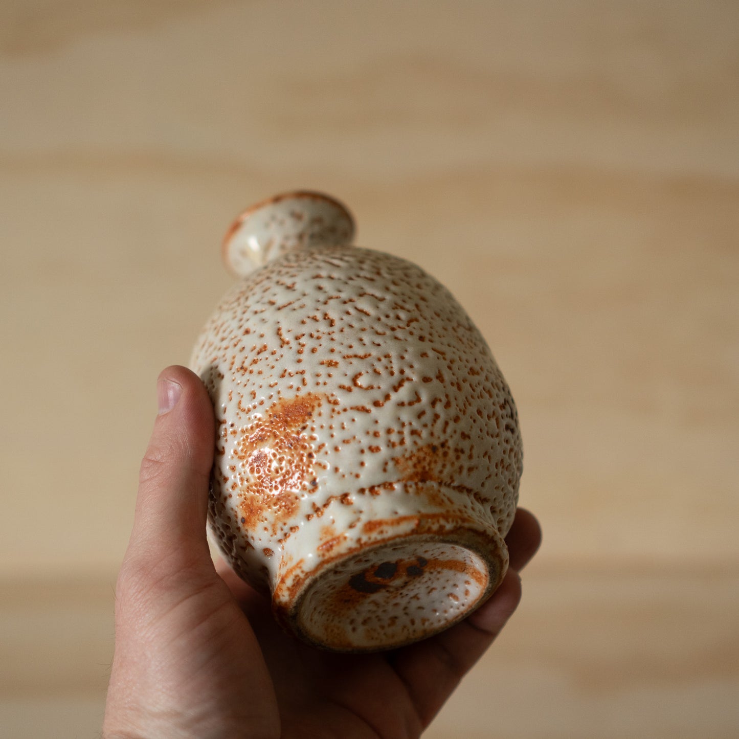 Vintage Japanese Shino Ceramic Vase