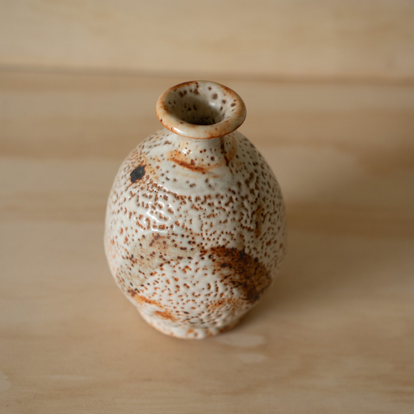 Vintage Japanese Shino Ceramic Vase