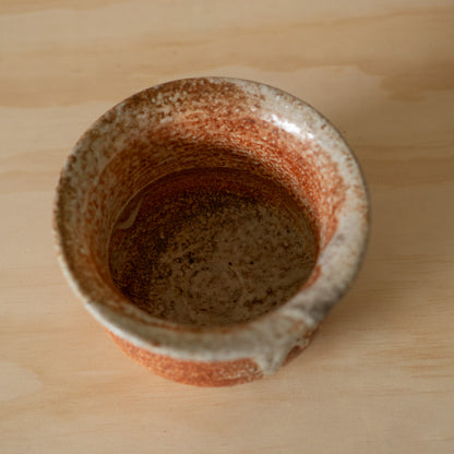 Vintage Japanese Ceramic Shino Mizusashi Water pot vessel