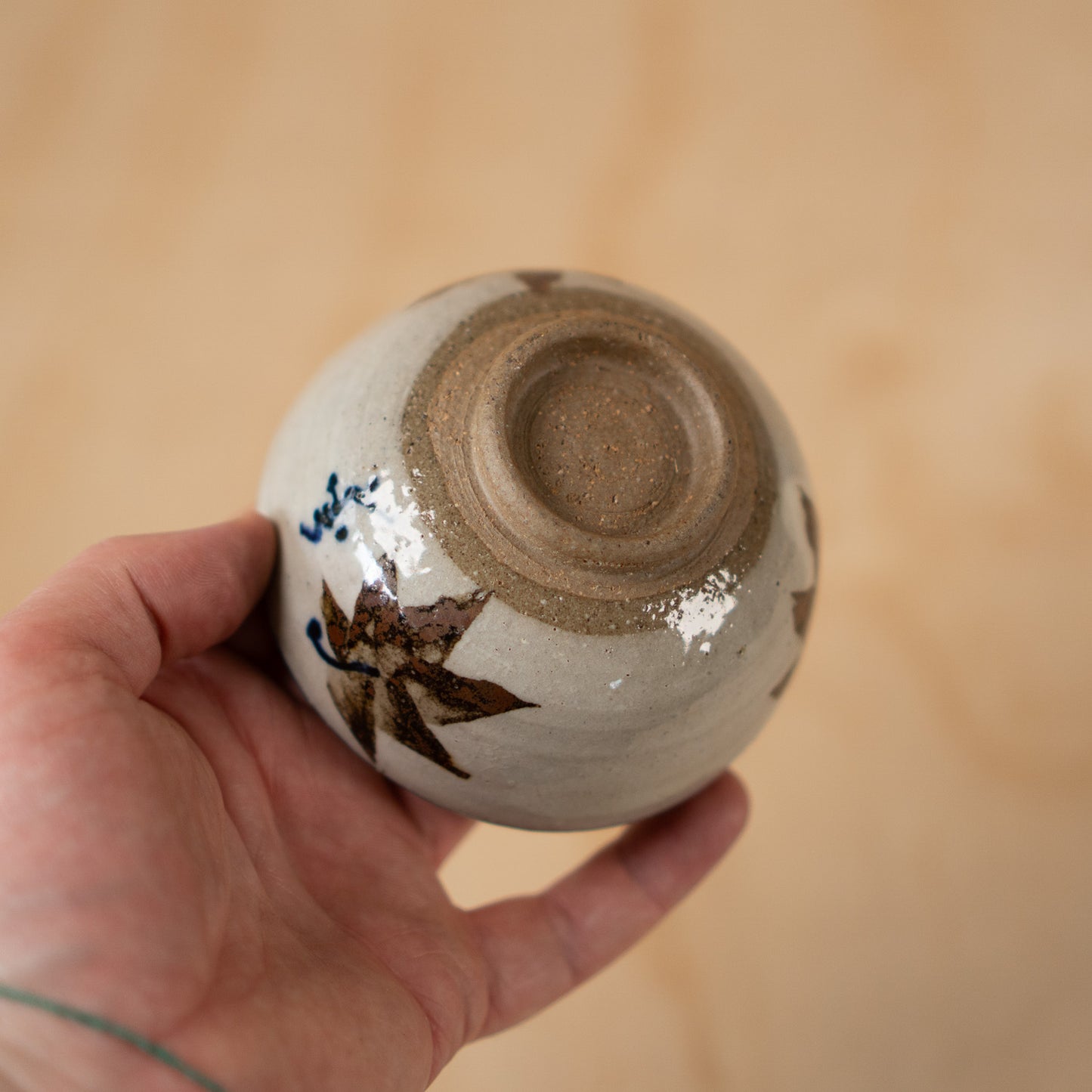 Vintage Small Japanese Ceramic Maple leaf bowl