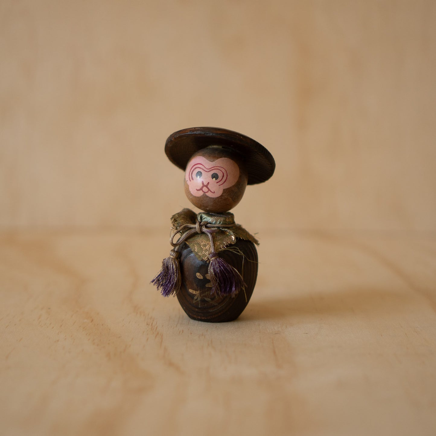 Vintage Japanese Folk Art -  Monkey in Tsubo Jar