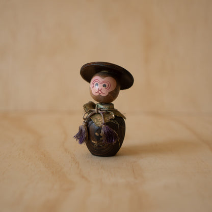 Vintage Japanese Folk Art -  Monkey in Tsubo Jar