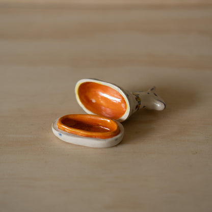 Vintage Japanese Ceramic Horse Kogo Incense Container