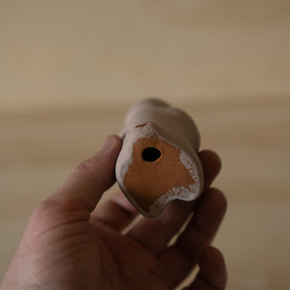 Vintage Japanese Showa period Hirosaki clay monkey whistle