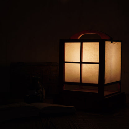Antique Japanese Moon phases Ariake Andon Paper Lantern