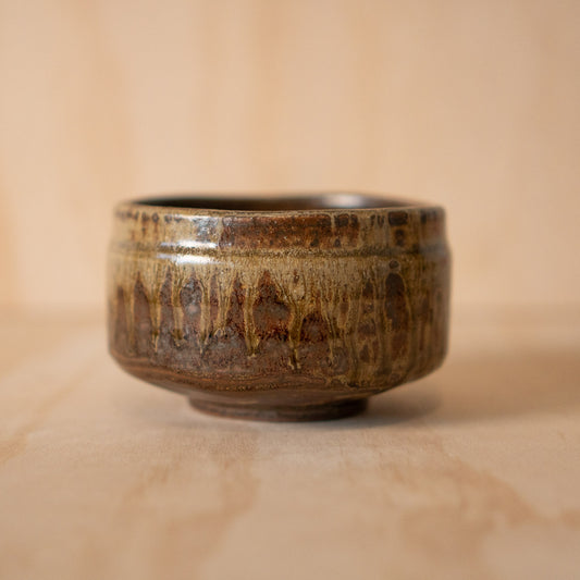 Japanese Ceramic Bizen Nagashi Chawan Matcha Bowl