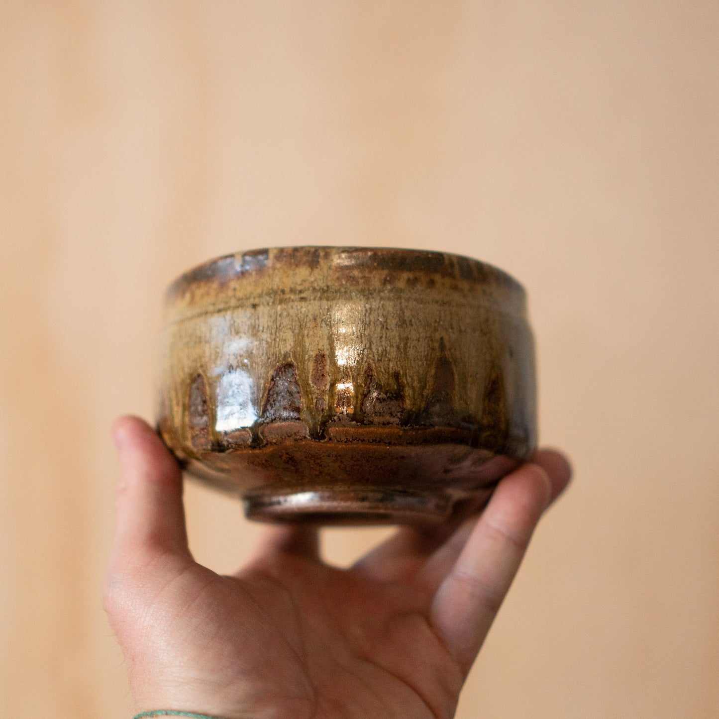 Japanese Ceramic Bizen Nagashi Chawan Matcha Bowl