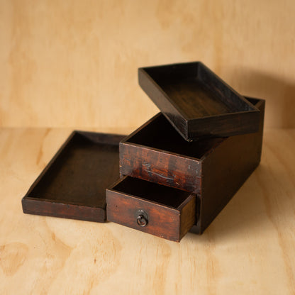 Antique Japanese Meiji Period Suzuri Bako Calligraphy box