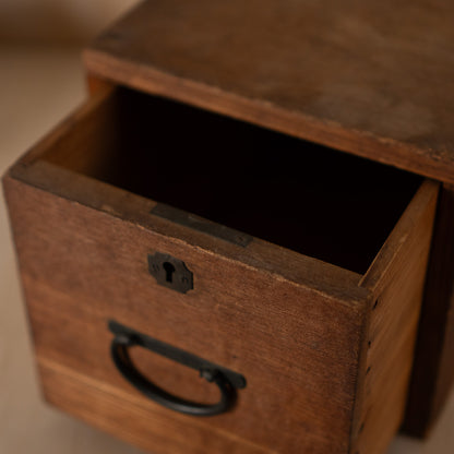Antique Japanese Taisho period single draw ko-tansu merchant box