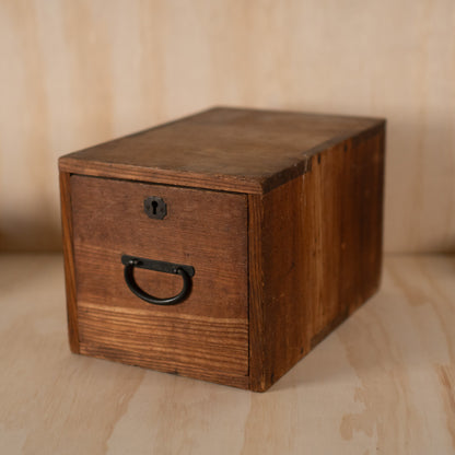 Antique Japanese Taisho period single draw ko-tansu merchant box