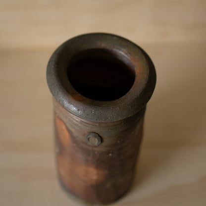 Vintage Japanese Ceramic Large Bizen Vase