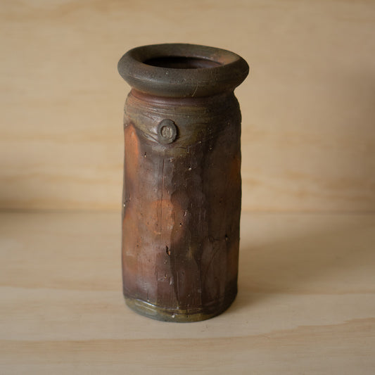 Vintage Japanese Ceramic Large Bizen Vase