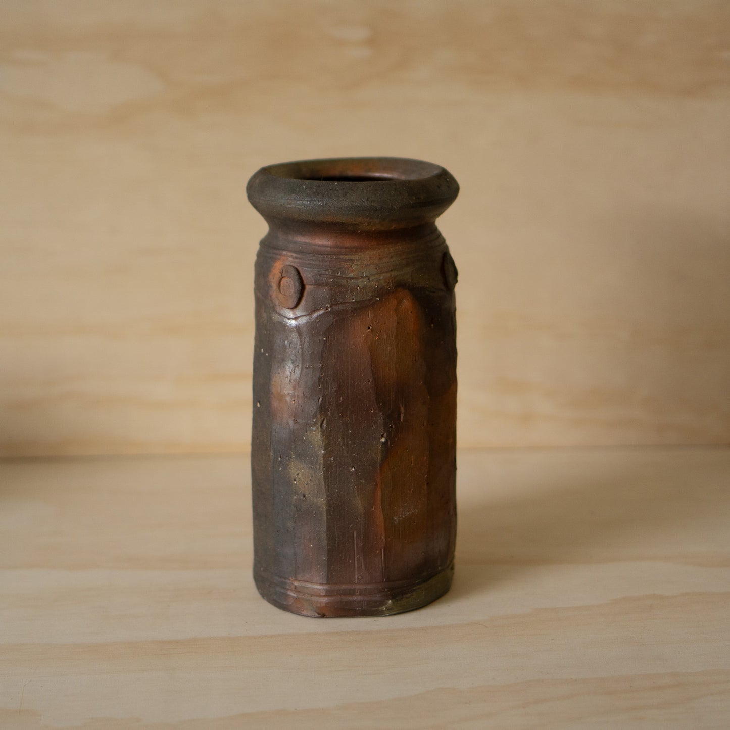 Vintage Japanese Ceramic Large Bizen Vase