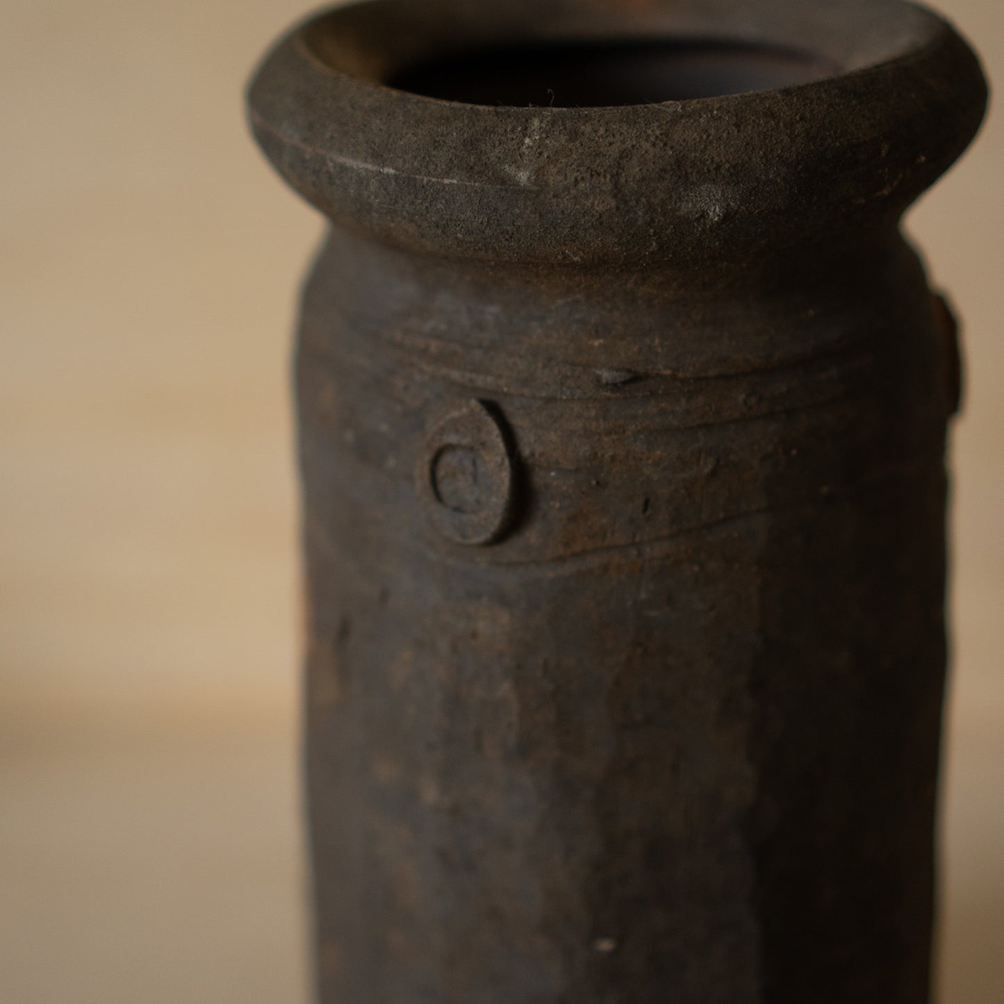 Vintage Japanese Ceramic Large Bizen Vase