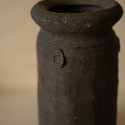 Vintage Japanese Ceramic Large Bizen Vase