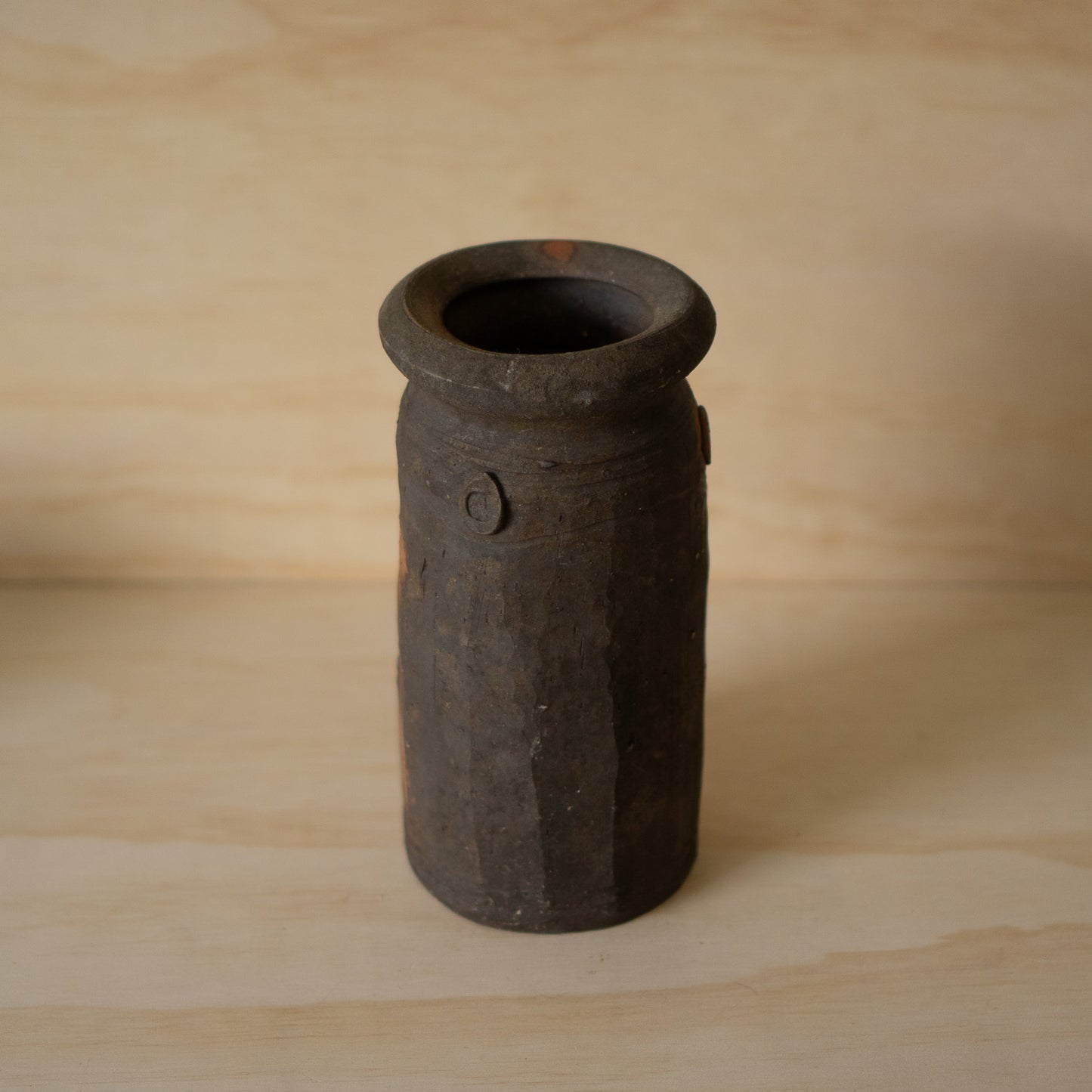 Vintage Japanese Ceramic Large Bizen Vase