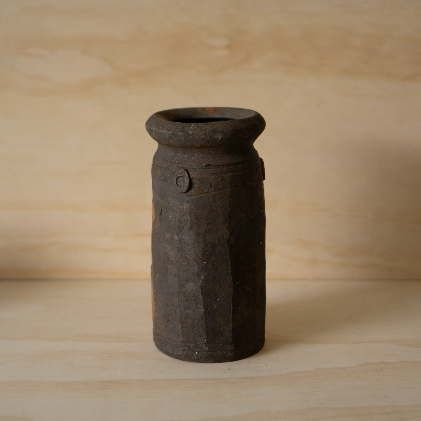 Vintage Japanese Ceramic Large Bizen Vase