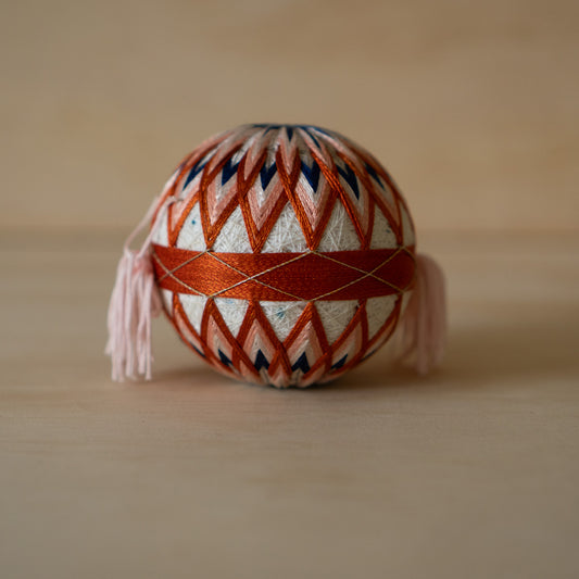 Vintage Japanese Temari Ball folk art decoration - 3