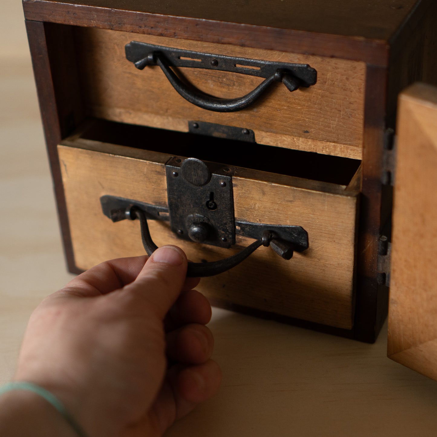 Antique Japanese Kodansu 2 Drawer Box "Umbrella Box No. 1"