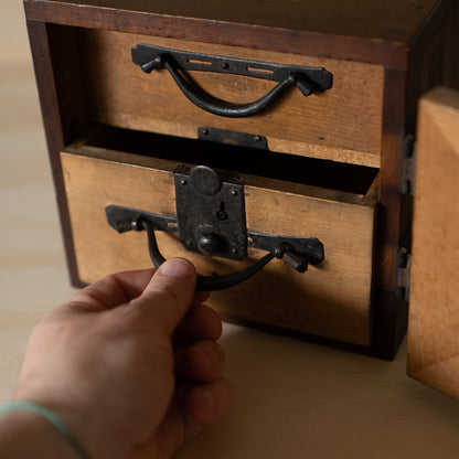 Antique Japanese Kodansu 2 Drawer Box "Umbrella Box No. 1"