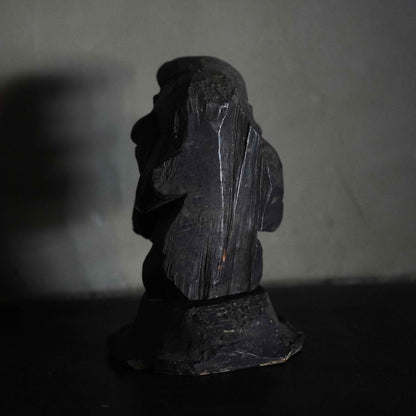 Antique Japanese Carved Black Daikoku Figure