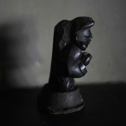 Antique Japanese Carved Black Daikoku Figure