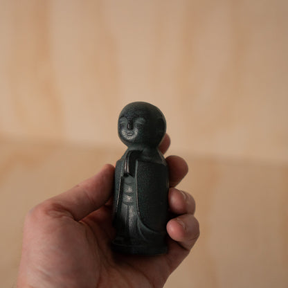 Vintage Mid Century Japanese Cast Iron Jizo statue from Morioka