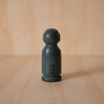 Vintage Mid Century Japanese Cast Iron Jizo statue from Morioka