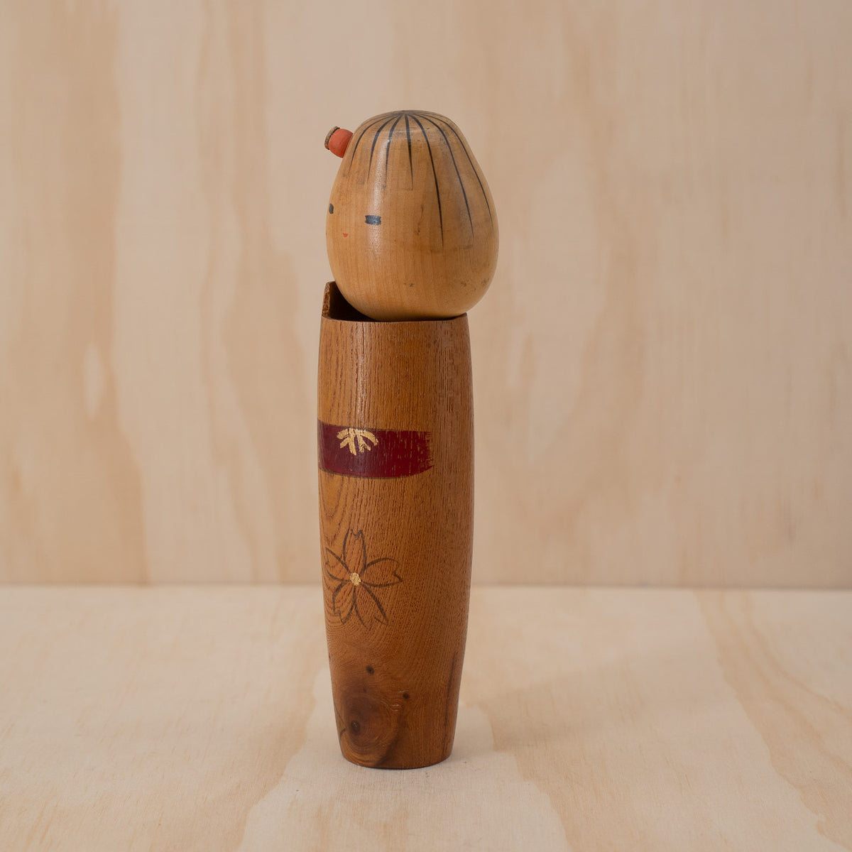 Vintage Japanese Creative Sosaku Kokeshi - Cherry Blossoms