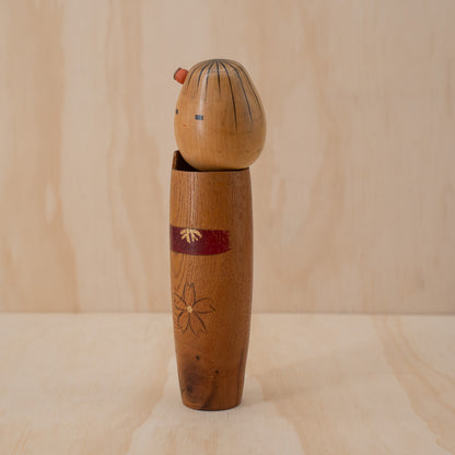 Vintage Japanese Creative Sosaku Kokeshi - Cherry Blossoms