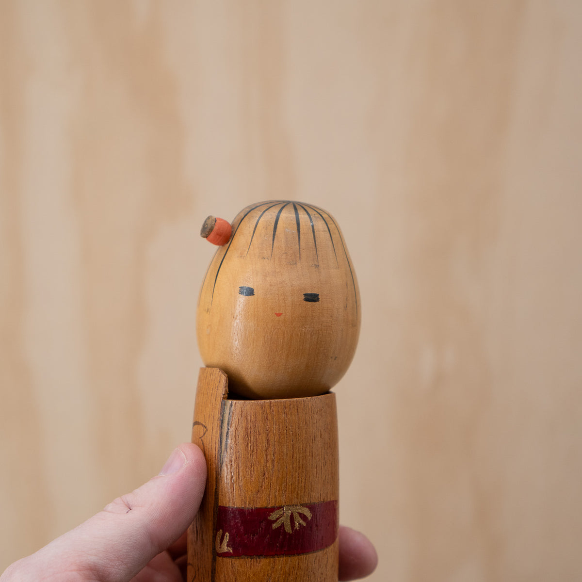 Vintage Japanese Creative Sosaku Kokeshi - Cherry Blossoms