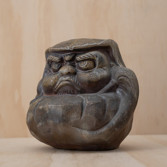 Vintage Japanese Ceramic Bizen Daruma Sculpture