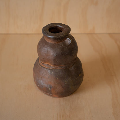 Vintage Japanese Bizen Hand made Woodfired Ceramic Vase